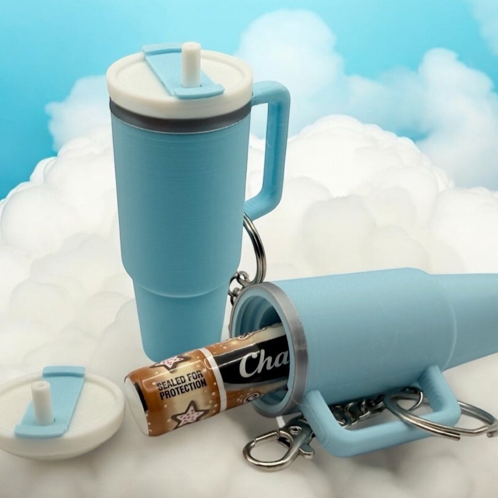 Blue Stanley cup/ Tumbler style Keychain